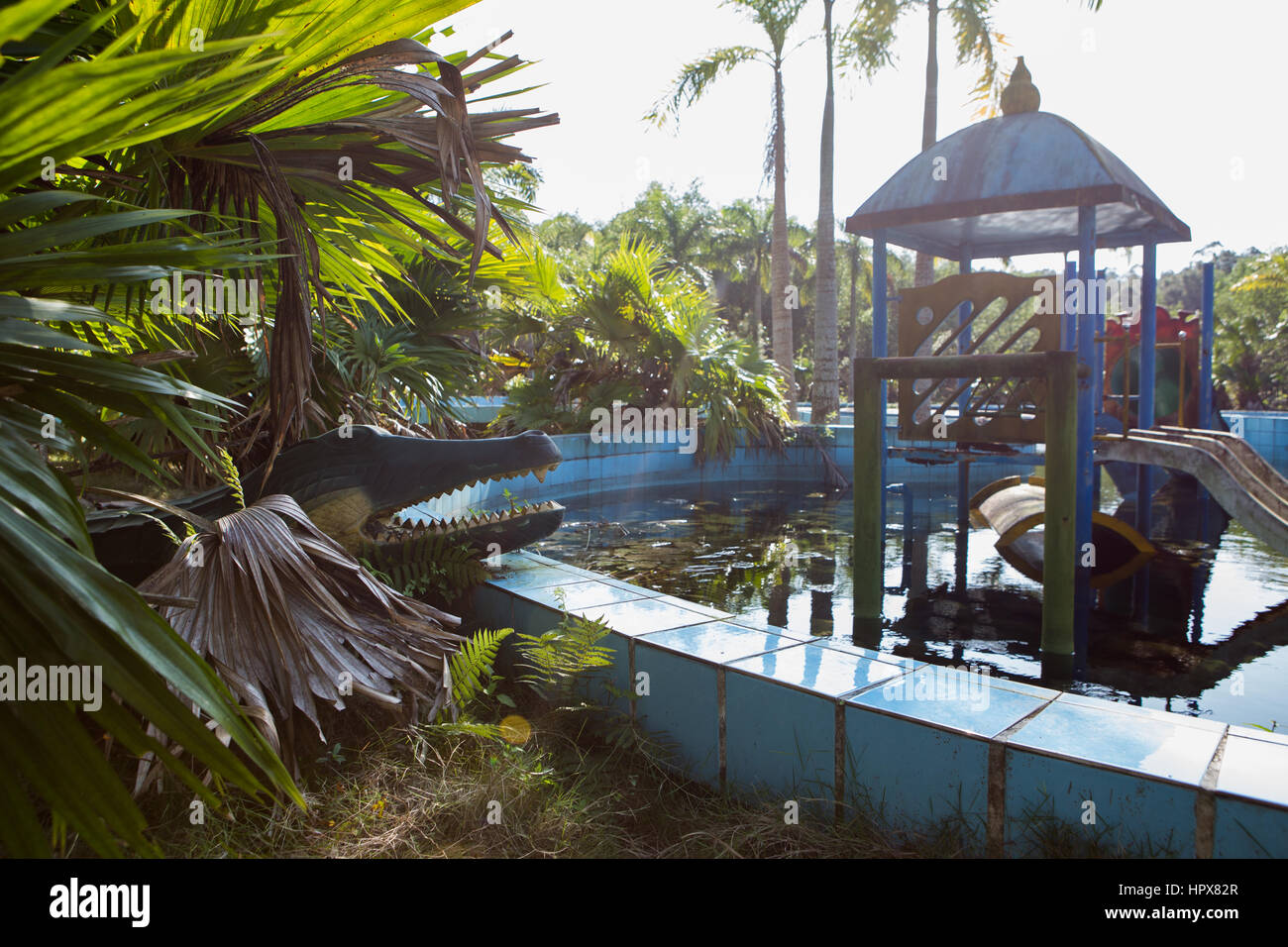 Parc Aquatique abandonné à Hue, Vietnam Banque D'Images