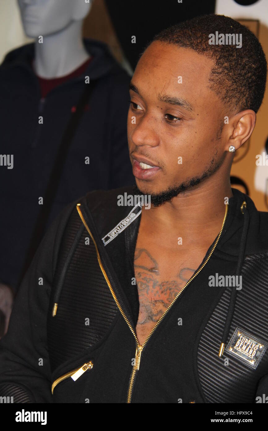 Sremmurd Rae session signature JD Sports, Cologne. Avec : Jimmy Slim Où : Cologne, Allemagne Quand : 24 Jan 2017 Credit : WENN.com Banque D'Images