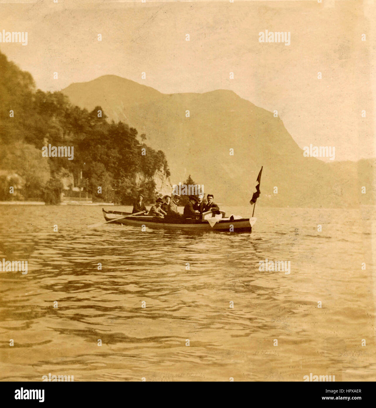 Dans le bateau autour du lac, Suisse Banque D'Images