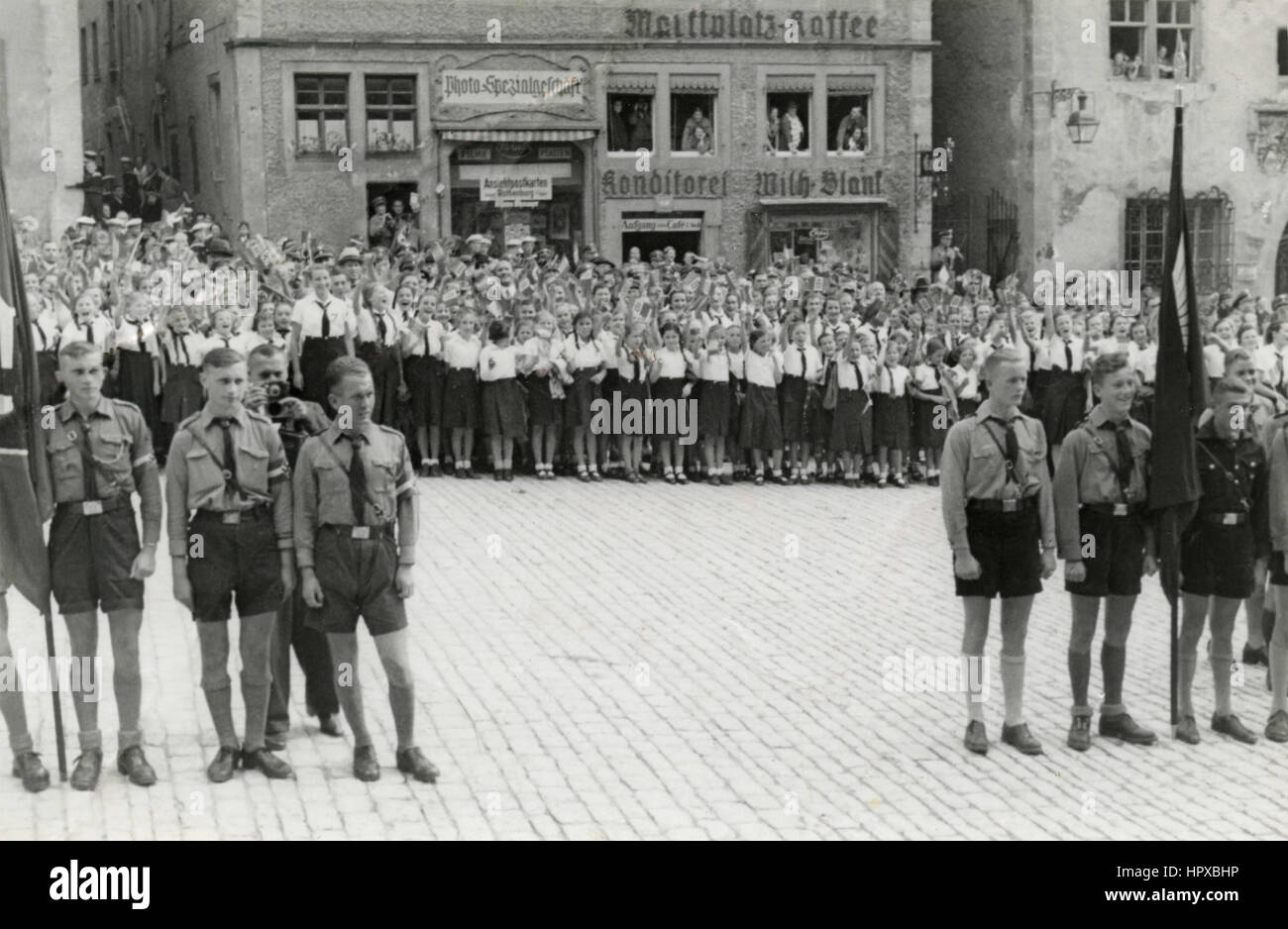 Jeune de la jeunesse d'Hitler, Rothenburg, Allemagne Banque D'Images