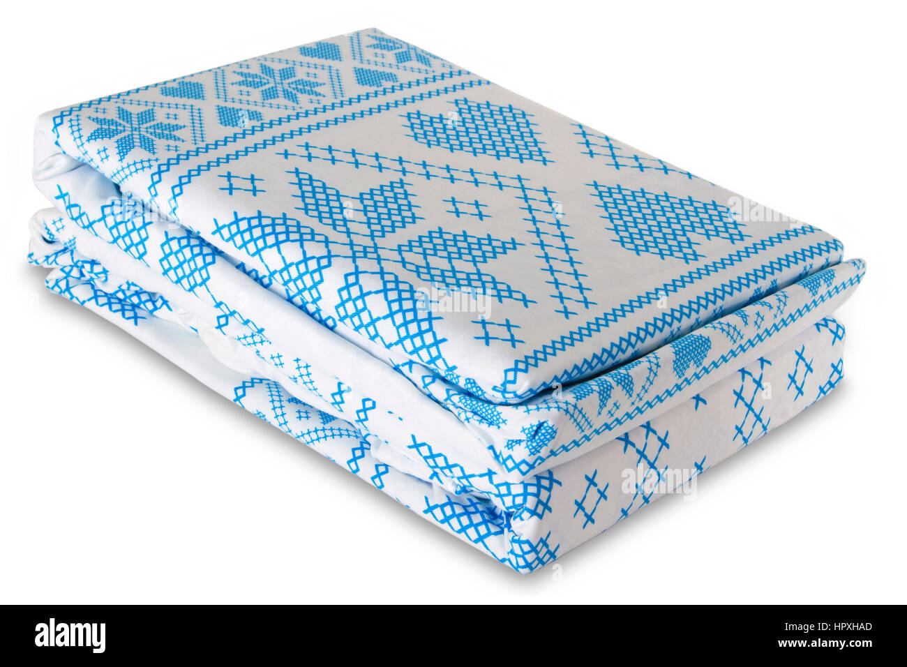 Le linge de lit with clipping path isolé sur fond blanc Banque D'Images