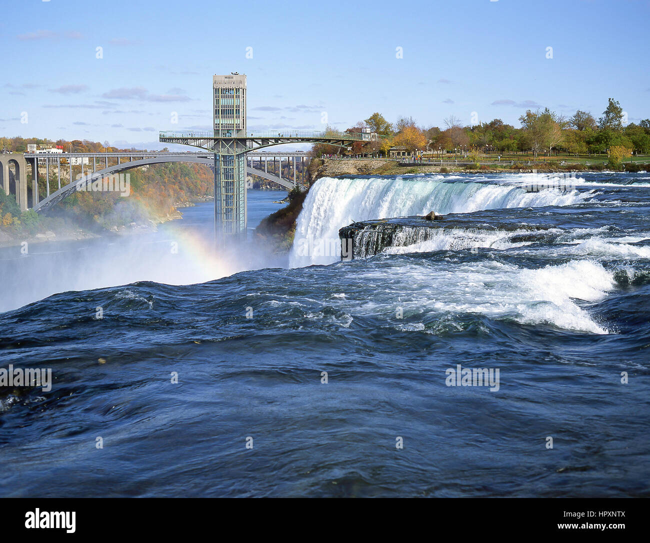 American et Bridal Veil Falls, Niagara Falls, État de New York, États-Unis d'Amérique Banque D'Images