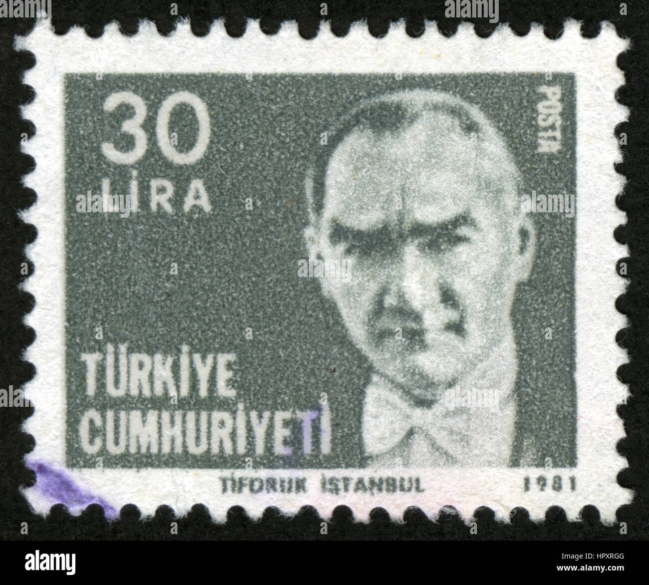 Timbres-poste de la Turquie d'Ataturk, Président Banque D'Images