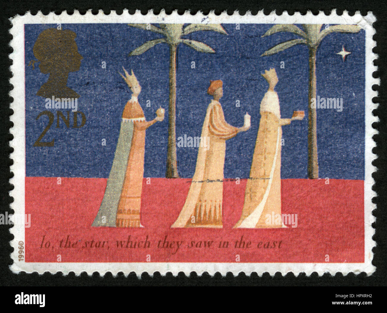Les timbres de Noël, Angleterre Banque D'Images