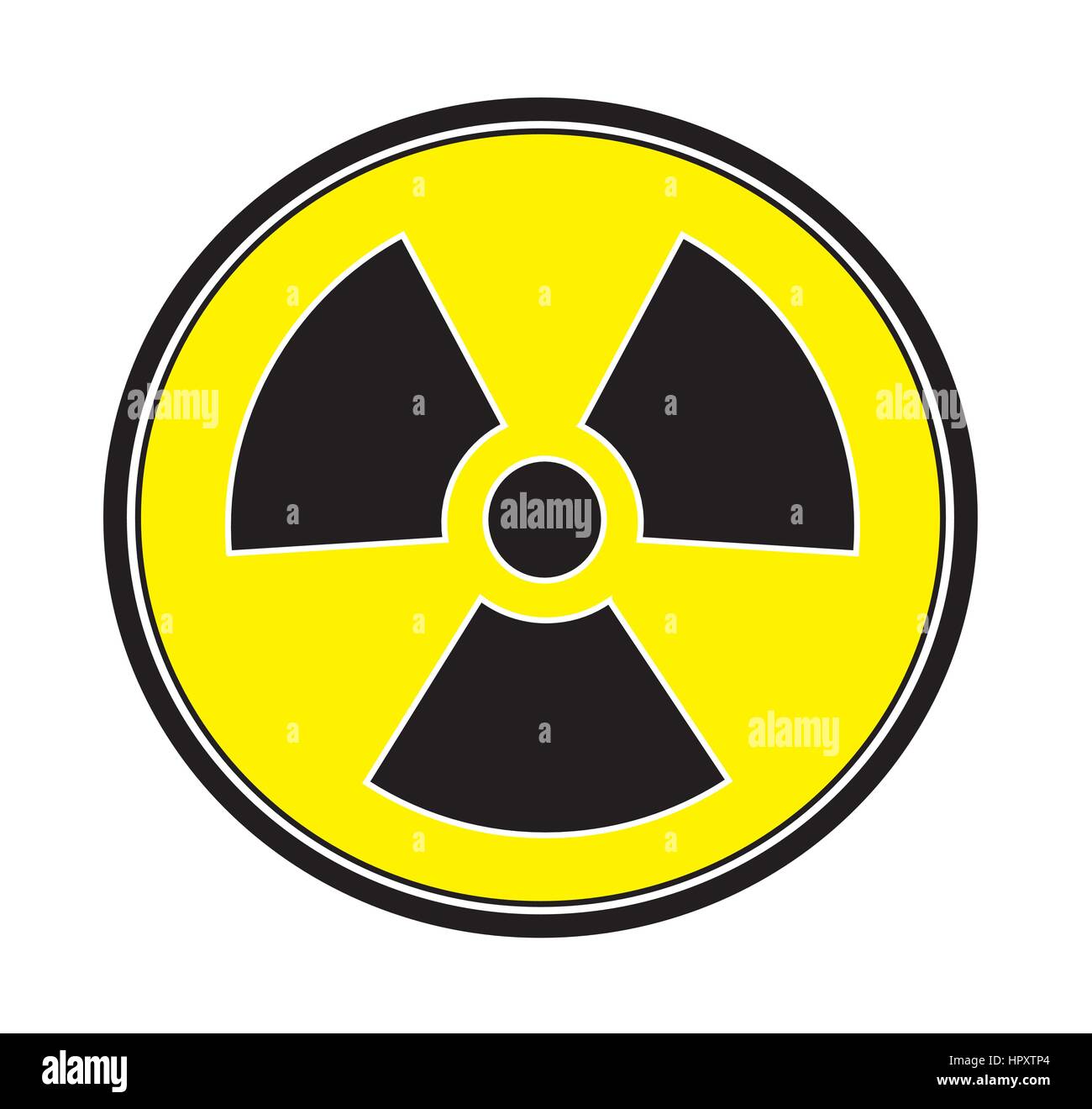 Icône de signe radiologique isolé vecteur fond blanc. Illustration de Vecteur