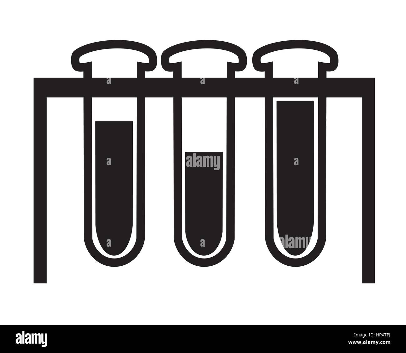 Tubes à essai isolé vecteur icône fond blanc. Illustration de Vecteur