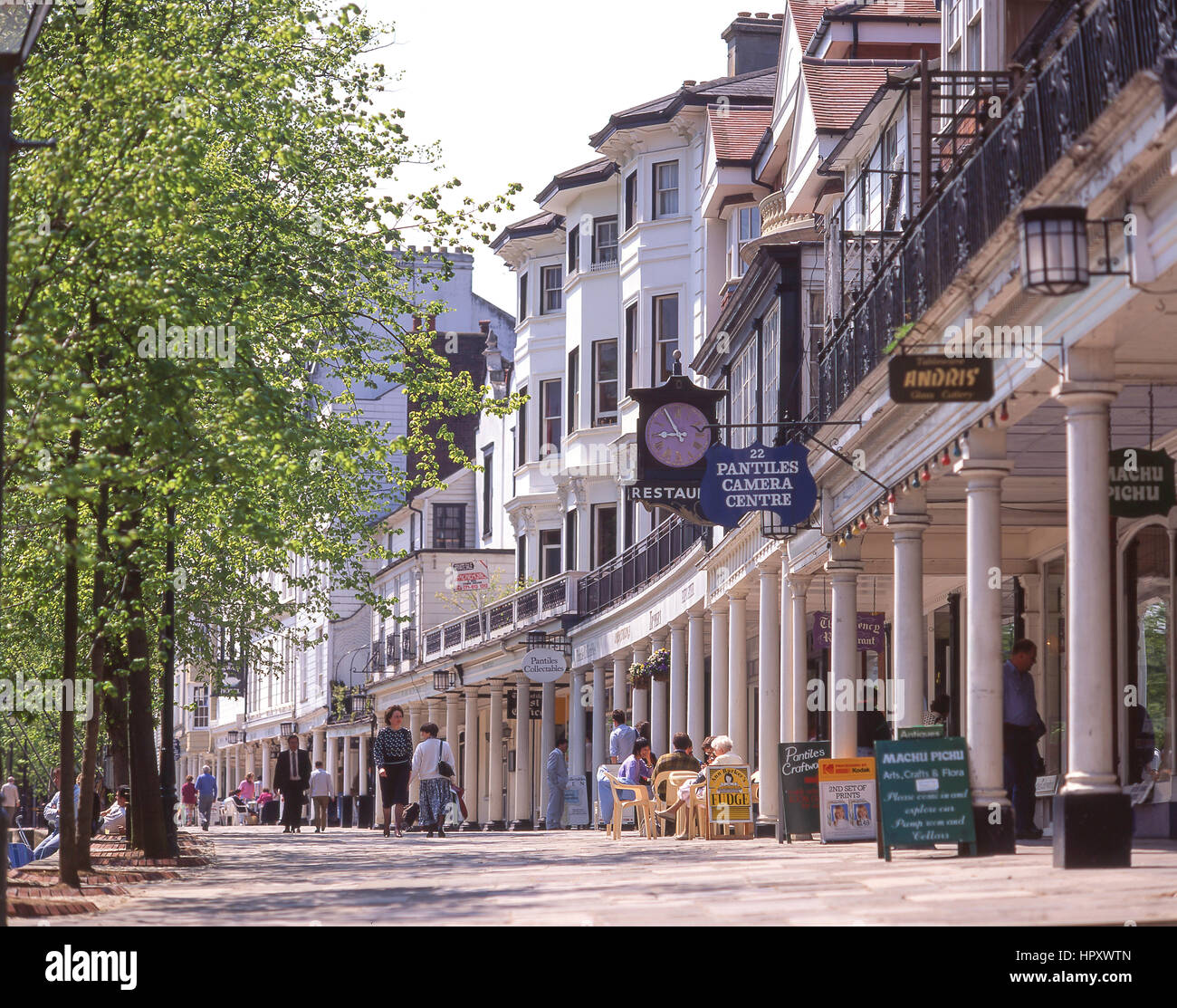 Les Pantiles, Royal Tunbridge Wells, Kent, Angleterre, Royaume-Uni Banque D'Images