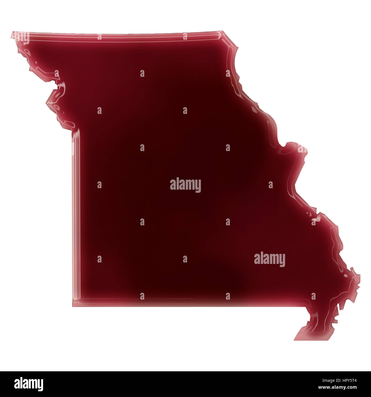 Mare de sang (ou de vin) qui a formé l'état du Missouri. (Série) Banque D'Images