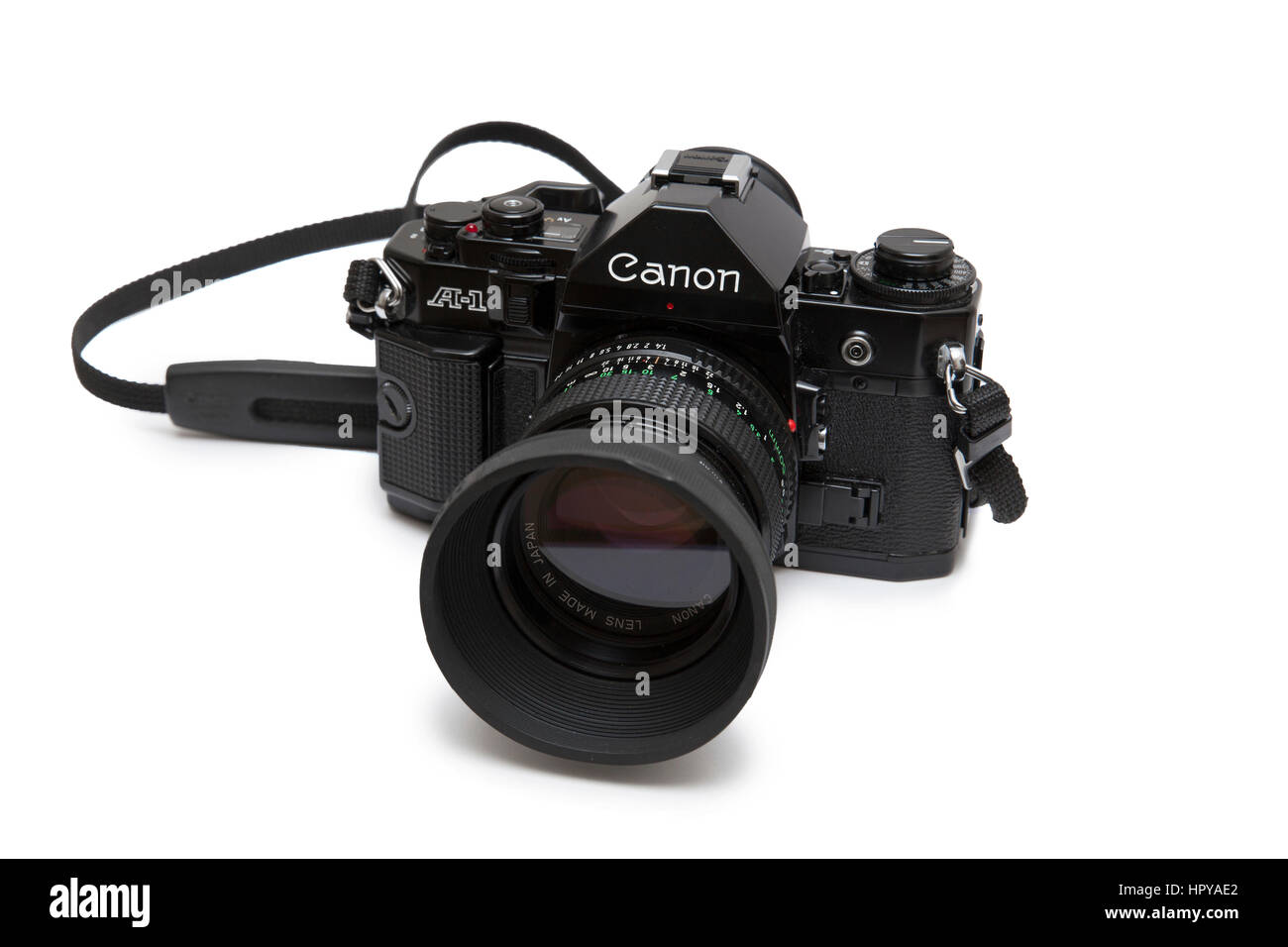 Canon A-1 est le niveau avancé Single Lens Reflex (SLR) 35 mm pour utilisation avec objectifs interchangeables. Banque D'Images
