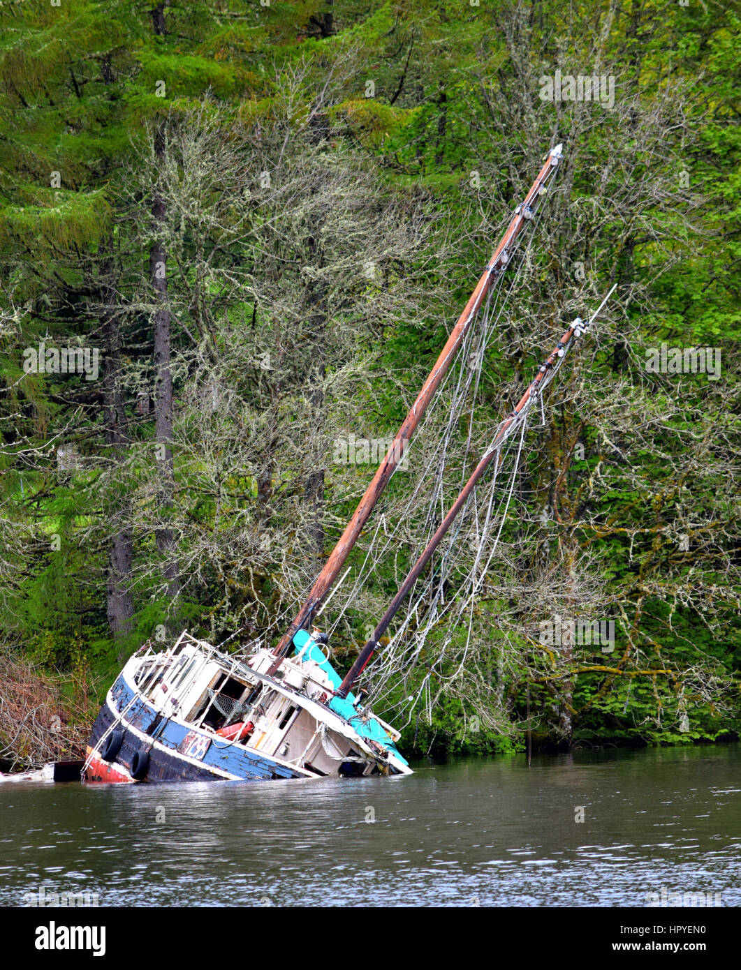 Naufrage sur le Loch Oich, Invergarry Banque D'Images