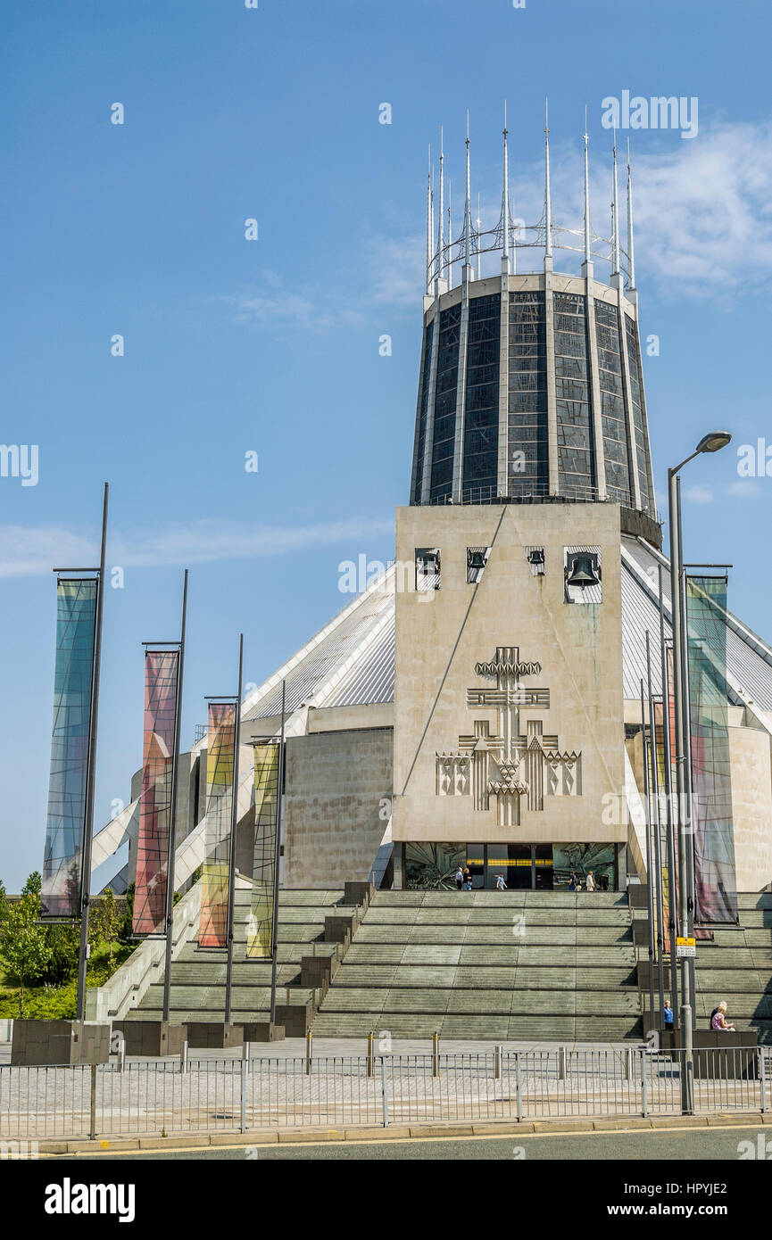 Liverpool Metropolitan Cathedral of Christ the King est une cathédrale catholique romaine à Liverpool, Merseyside, Angleterre. Banque D'Images