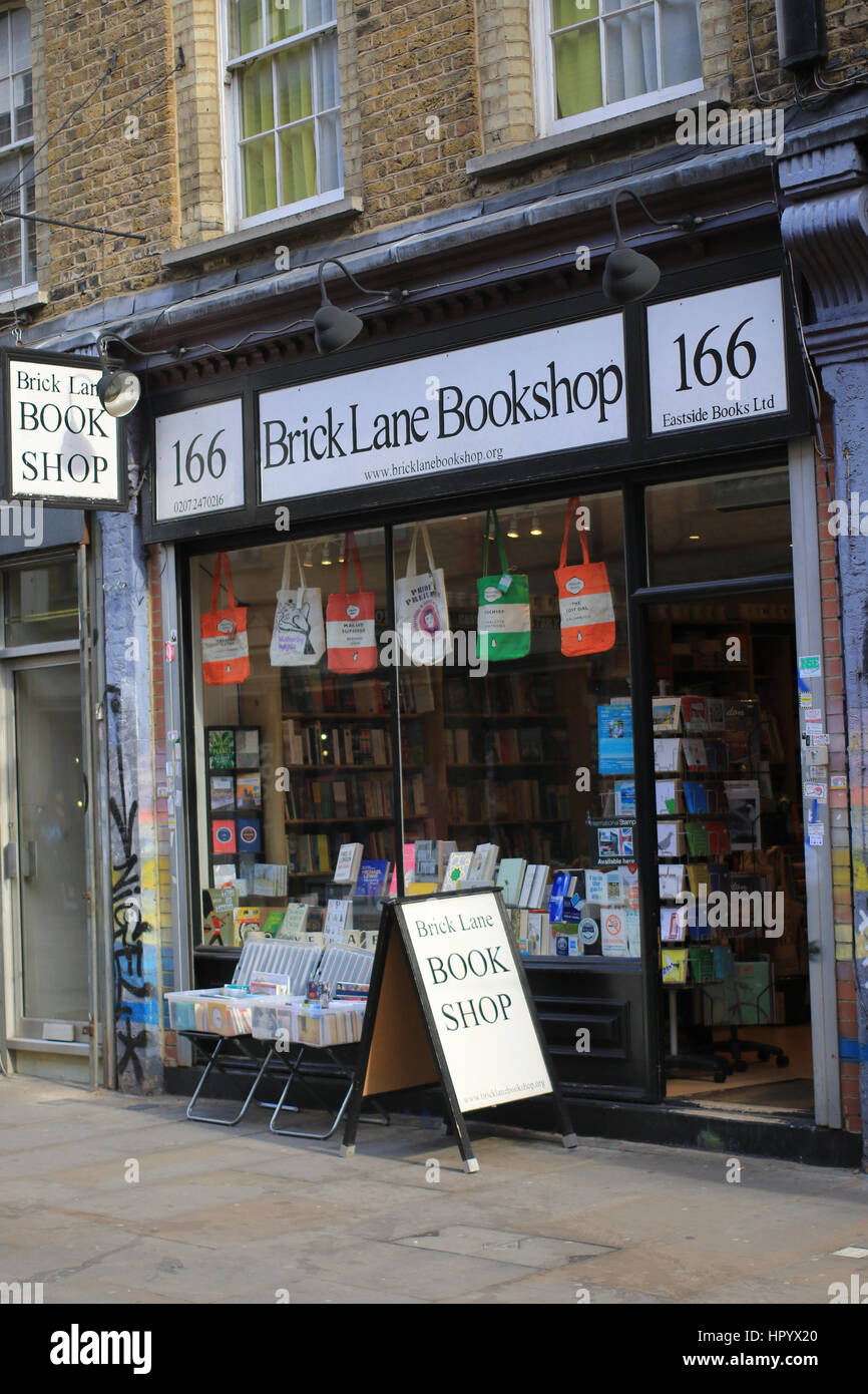 Brick Lane Bookshop Banque D'Images