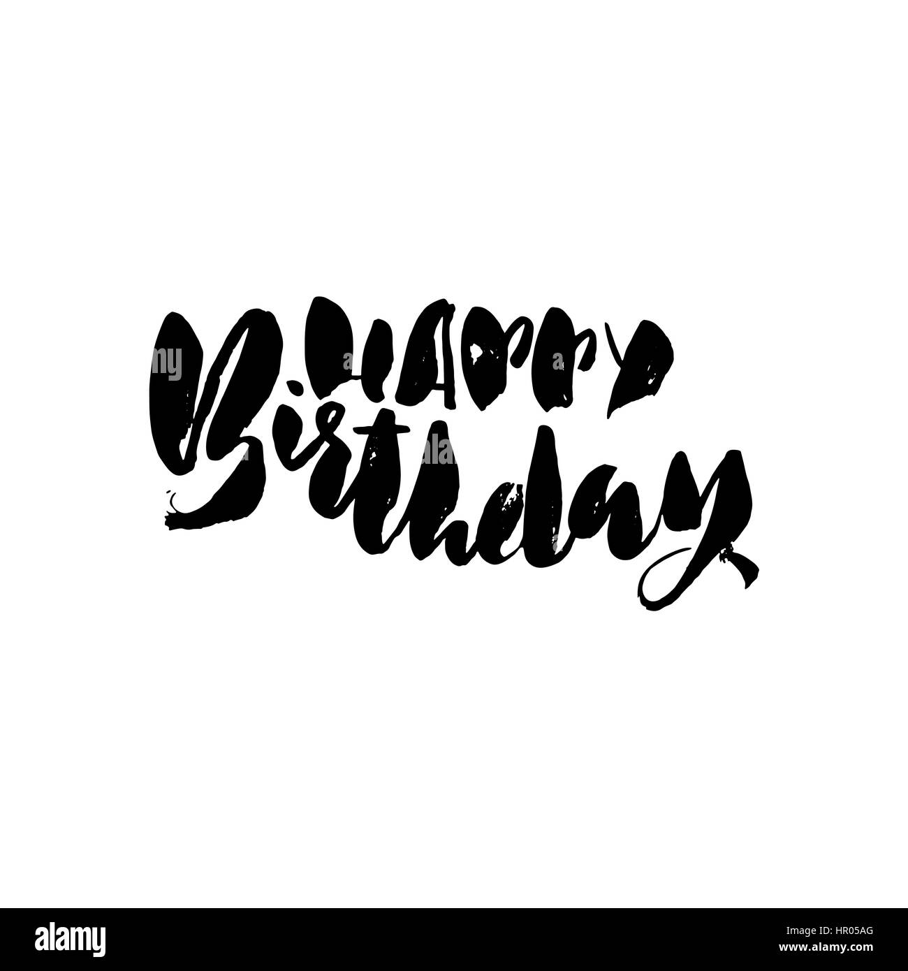 Joyeux anniversaire lettrage pour invitation et carte de souhaits, estampes et affiches. L'inscription à la main, design calligraphique. Vector illustration Illustration de Vecteur