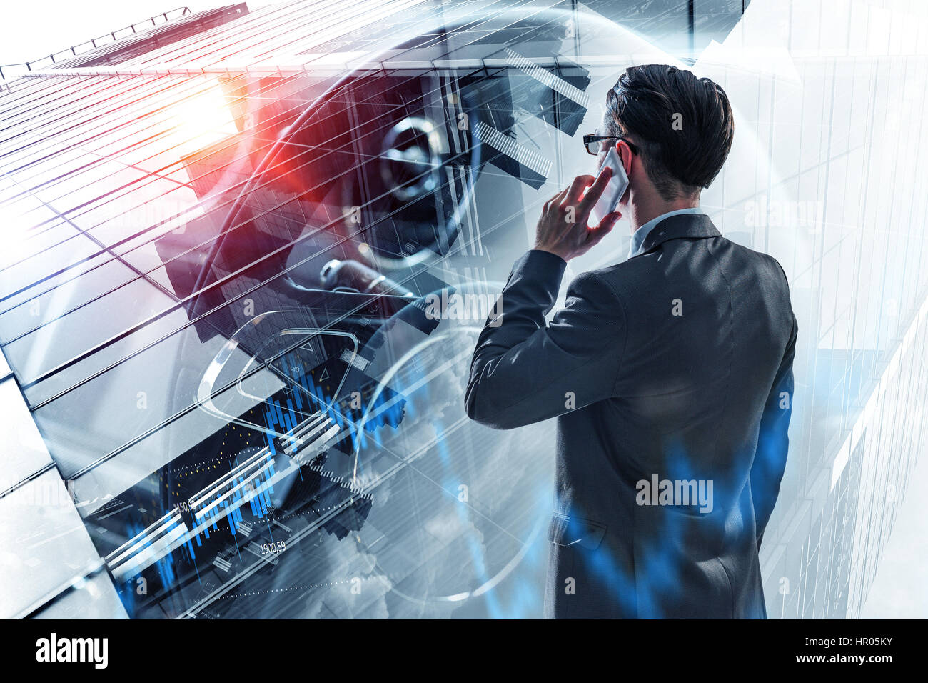 Au rythme de la tendance moderne . Technique mixte Banque D'Images