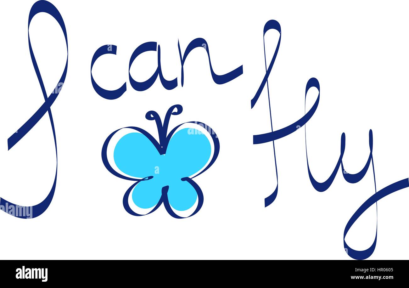 Une affirmation positive : "Je peux voler' vector illustration Illustration de Vecteur