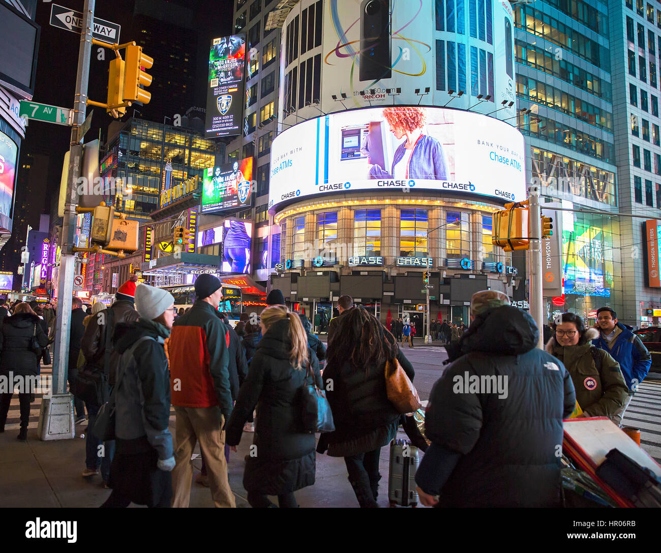New York, USA. Times Square à New York. Banque D'Images