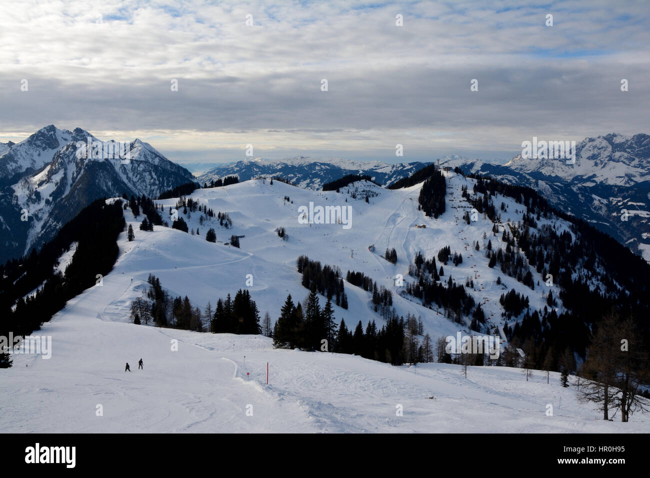 Proximité des pistes de ski Wagrain et Alpendorf dans les Alpes en Autriche Banque D'Images
