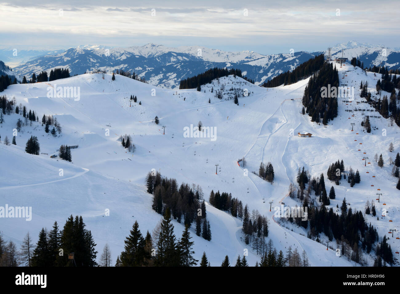 Proximité des pistes de ski Wagrain et Alpendorf dans les Alpes en Autriche Banque D'Images