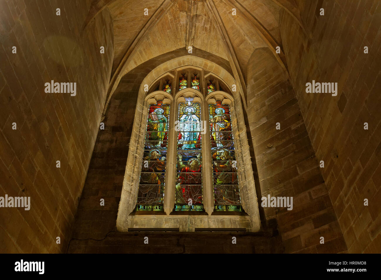 St Michael's Parish Church, vitrail de Linlithgow Banque D'Images