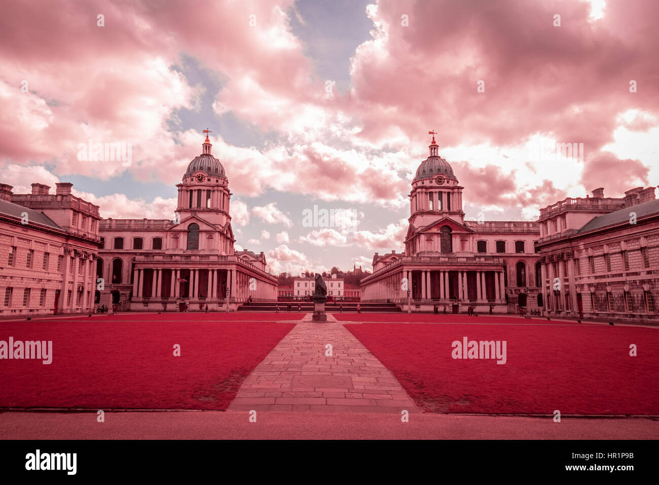 L'Université de Greenwich. Photographié dans l'infrarouge. Londres, Royaume-Uni. Banque D'Images