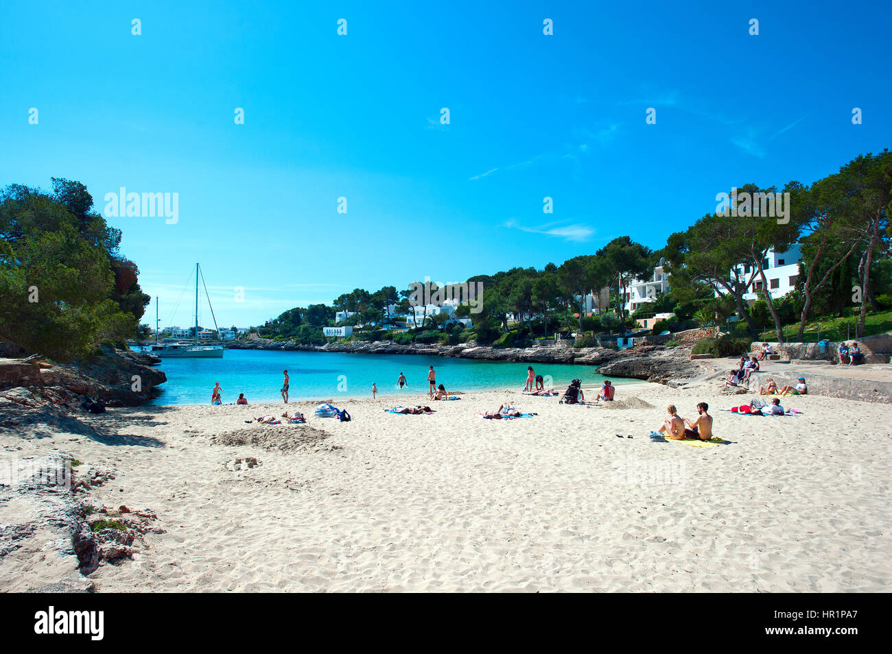 Plage de Cala D''Or, Majorque, Baleares, Espagne Banque D'Images