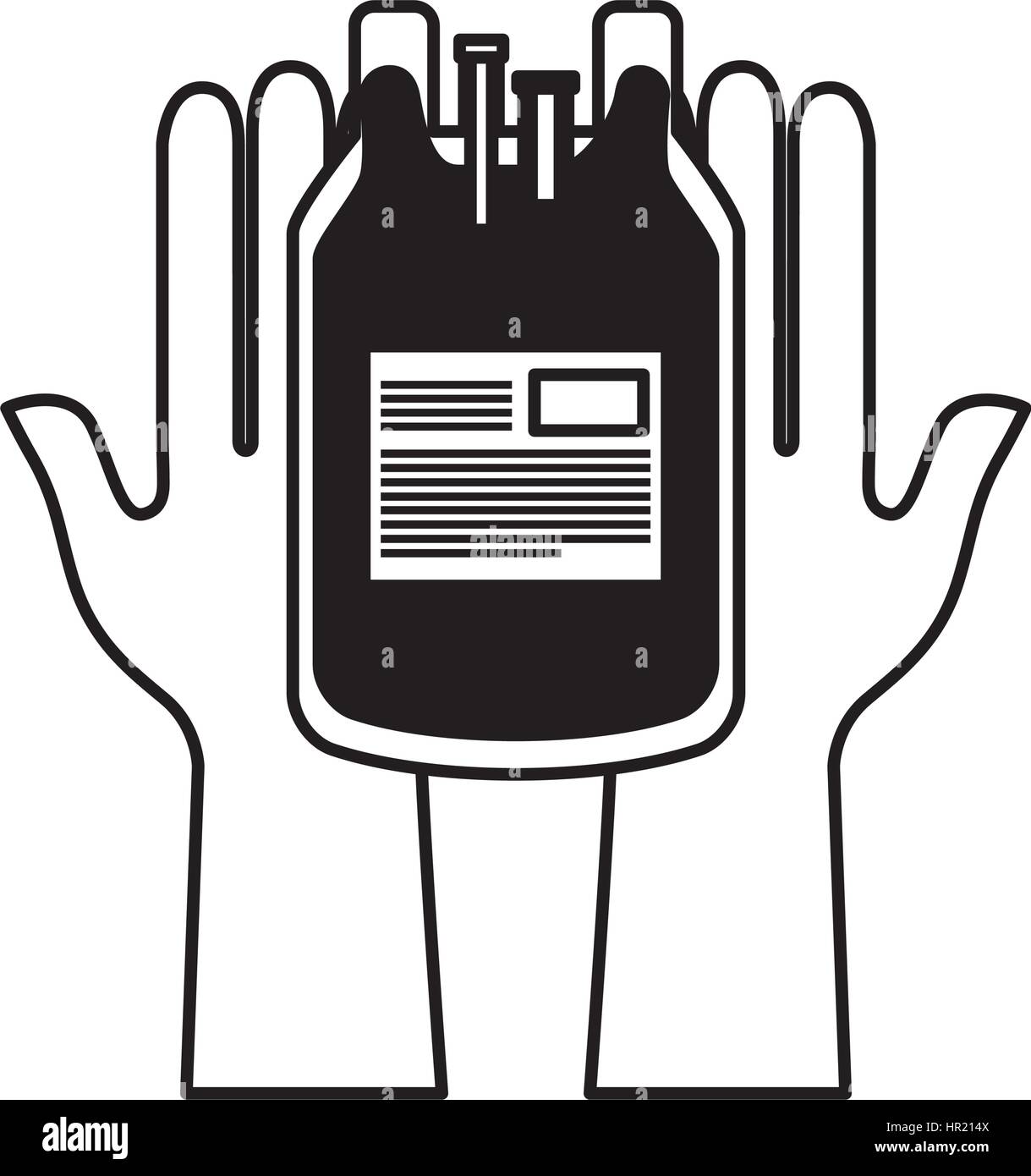 Don du sang l'icône sac Illustration de Vecteur