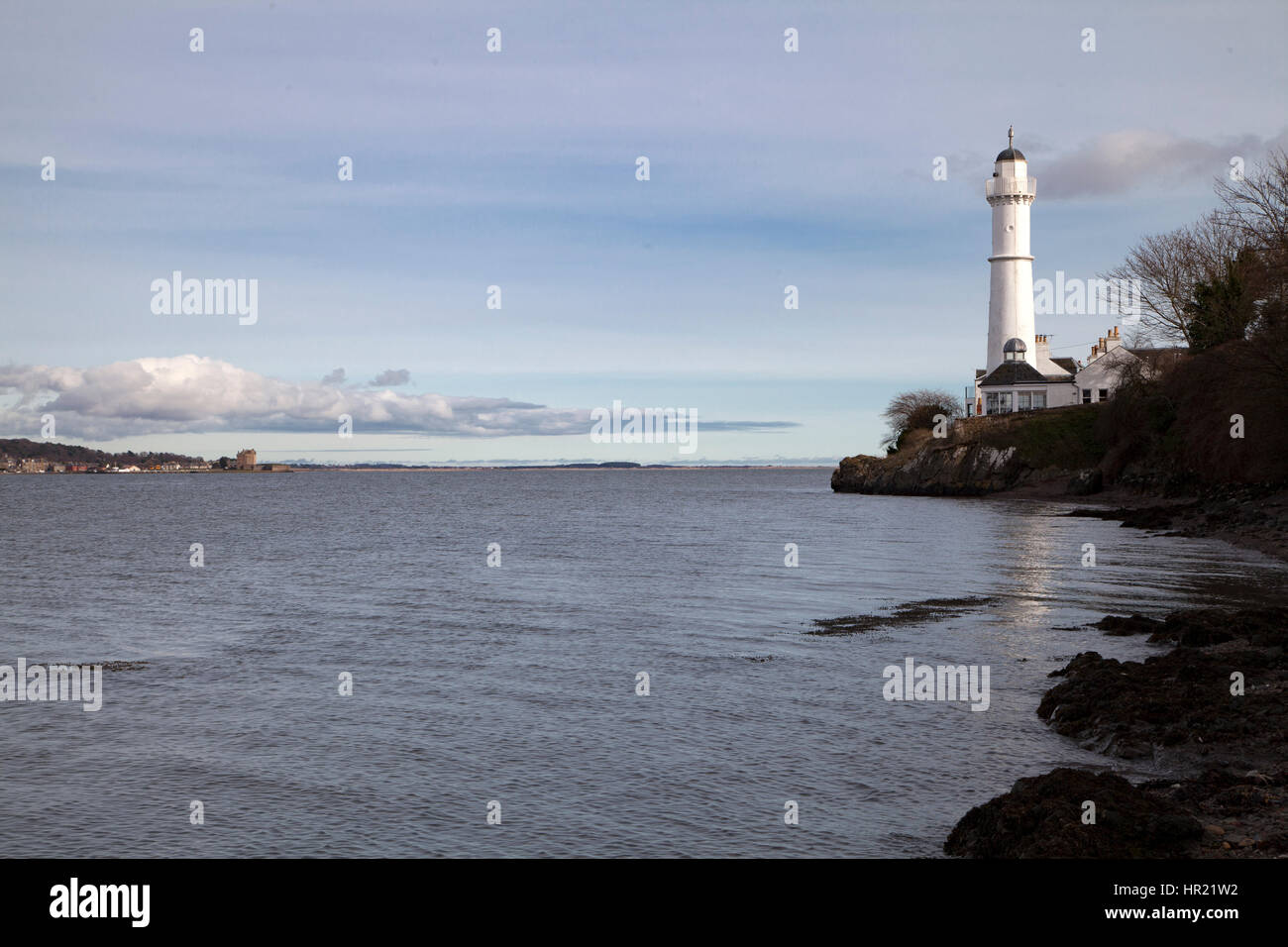 La forte lumière à Tayport de Fife, Scotland Banque D'Images