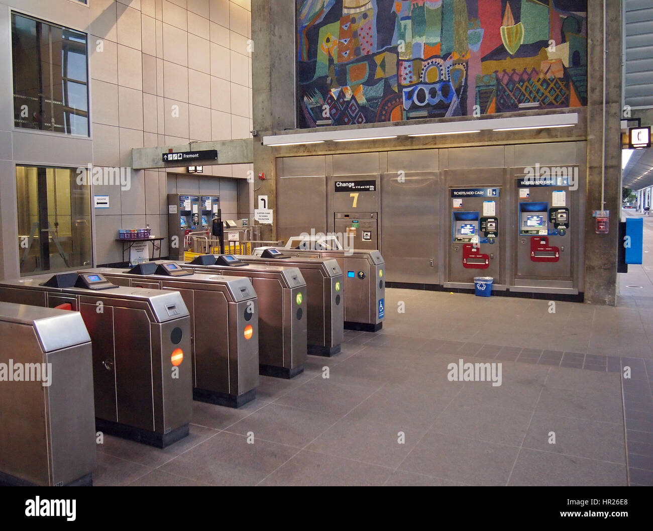 Bay Area Rapid Transit, BART, , entrée de la station, California, USA Banque D'Images