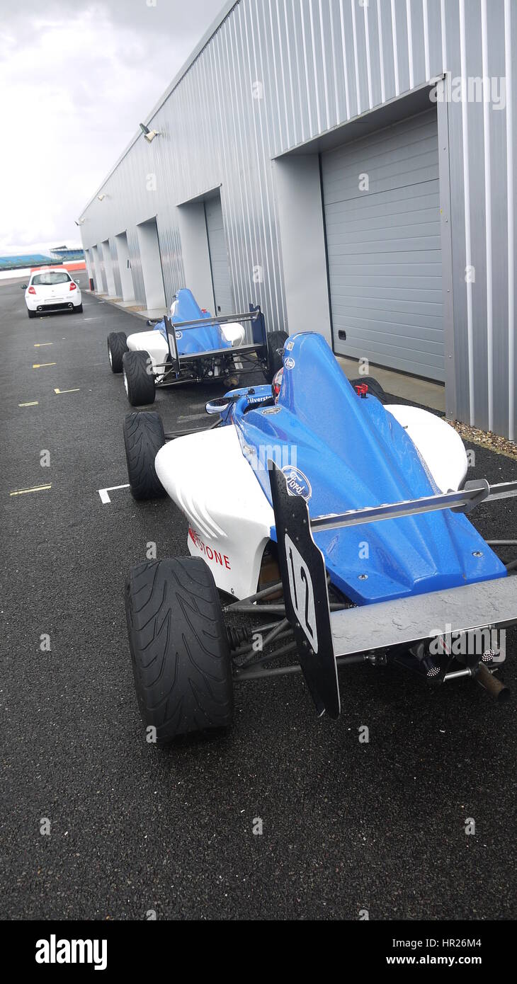 Silverstone Formula Ford Track Day Rain Banque D'Images