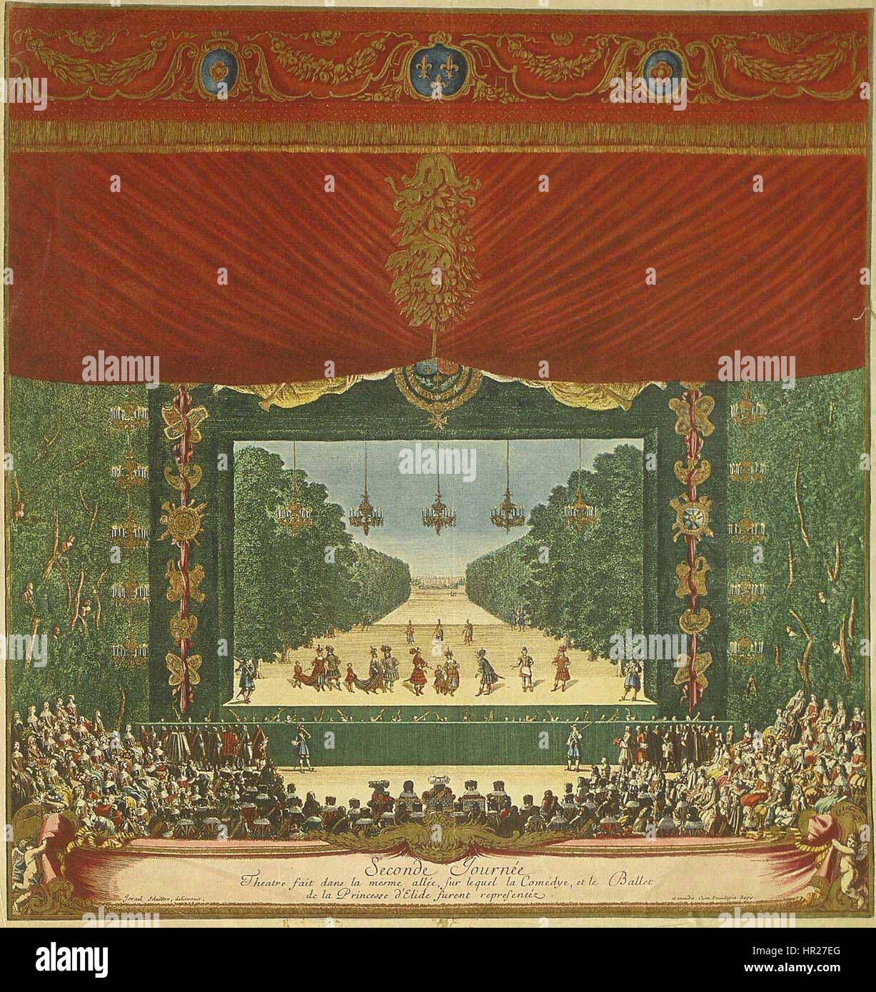 La Princesse d'Elide fait référence à une production théâtrale ou représentation, capturant le rôle de la princesse dans un décor dramatique. Il souligne l'importance culturelle des rôles royaux dans le théâtre pendant cette période. Banque D'Images