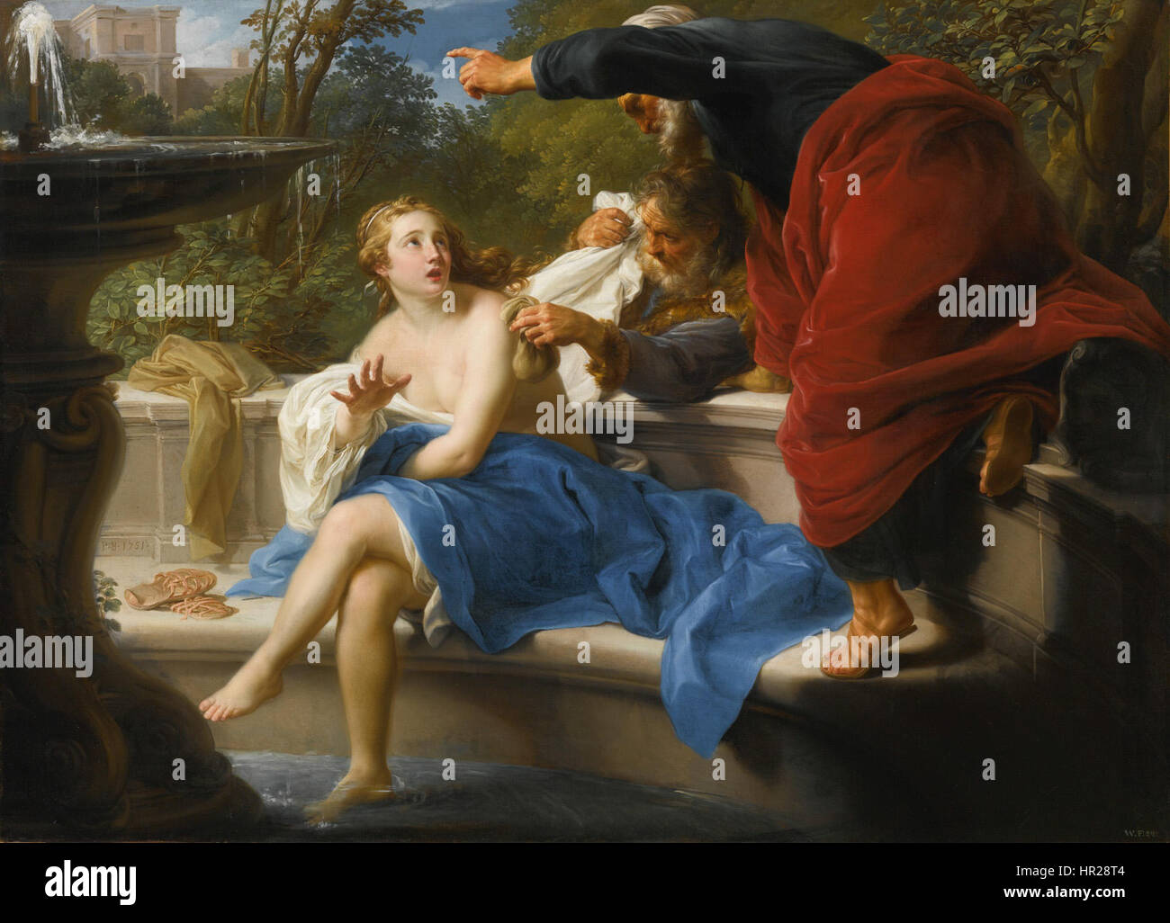 POMPEO BATONI LUCQUES 1708 - ROME 1787 SUSANNA ET LES ANCIENS Banque D'Images