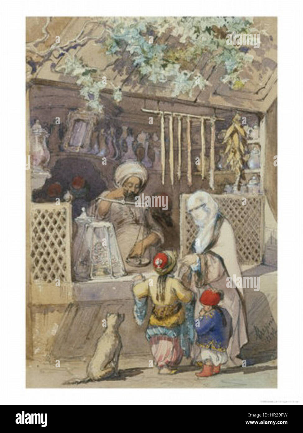 Preziosi - Chiffres turcs lors d'un décrochage Sweetmeat 1851 Banque D'Images