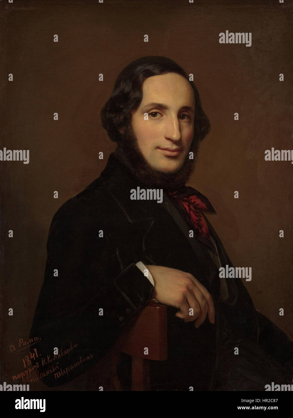 Portrait d'Ivan Constantinovitch Aïvazovski 1841 Banque D'Images