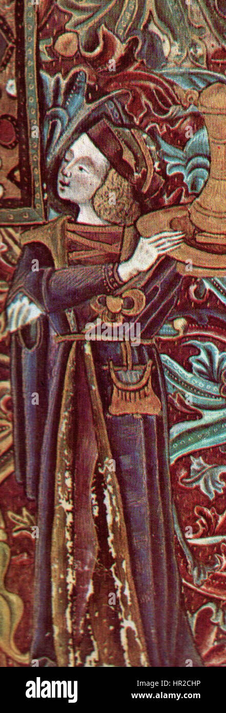 Portrait historique de Juraj de Topusko, une noble figure d'Europe de l'est. L'œuvre souligne son rang élevé et son importance dans la société médiévale. Banque D'Images