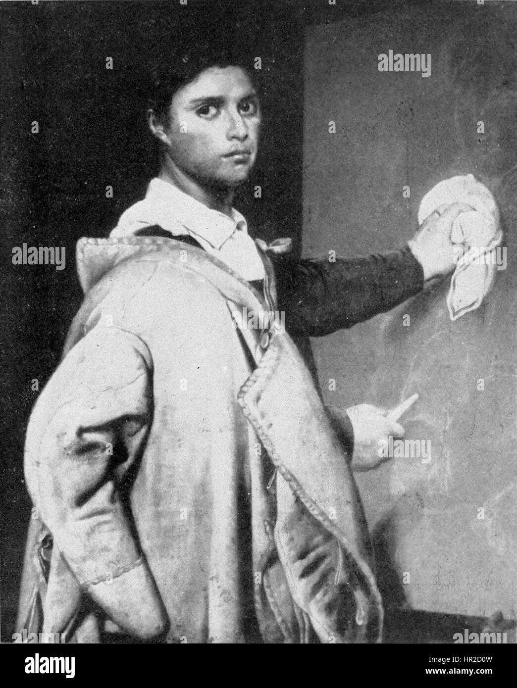 Cet autoportrait de Jean-Auguste-Dominique Ingres capture avec précision et élégance la ressemblance de l’artiste, reflétant sa maîtrise du portrait et son style néoclassique. Banque D'Images