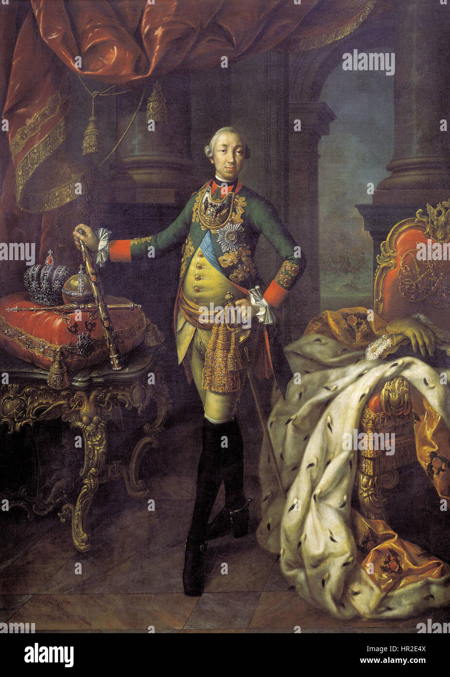 Peter III par A.Antropov (1762, Galerie Tretiakov) Banque D'Images