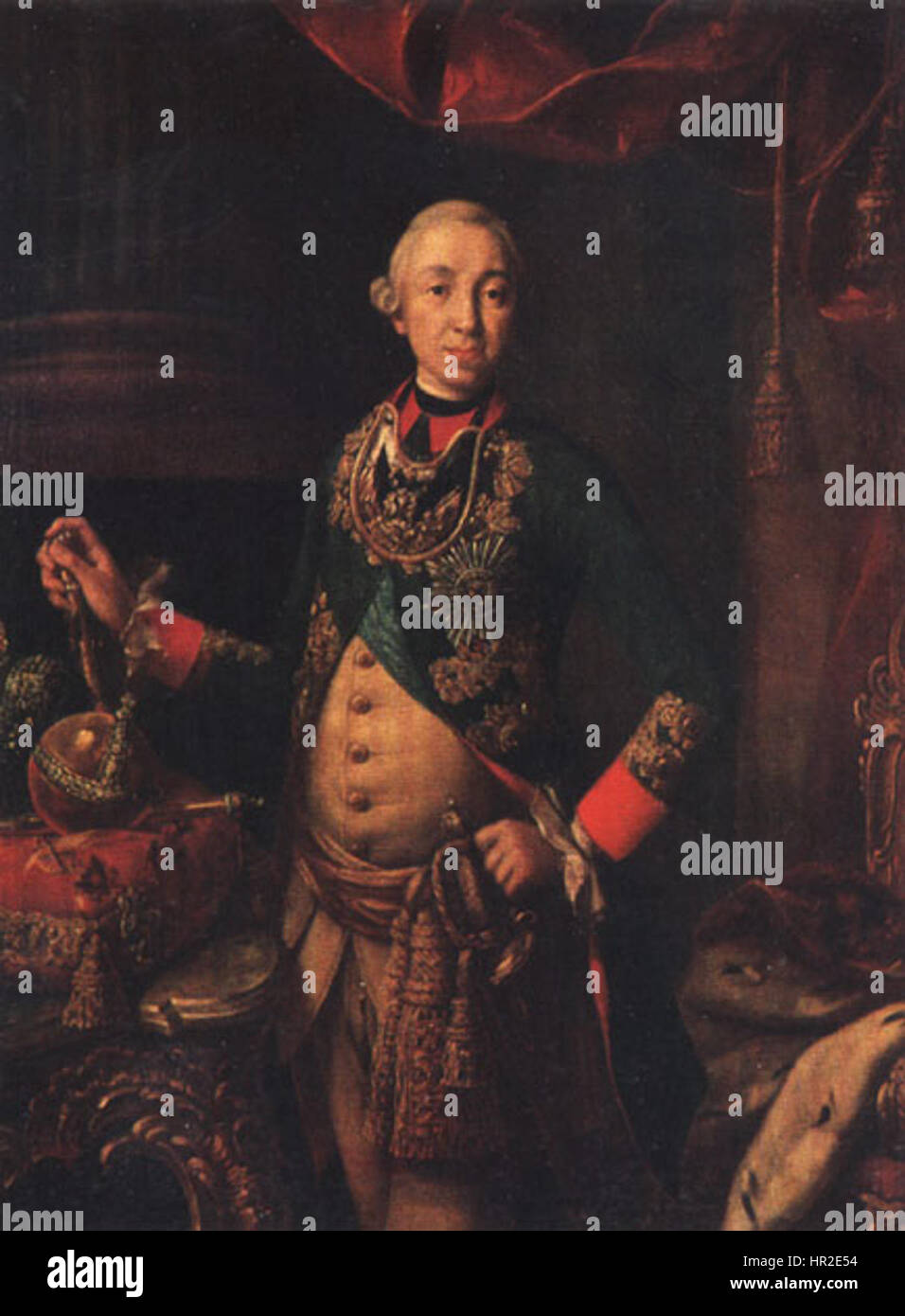Peter III par A.Antropov (1762, Serguiev Posad) Banque D'Images