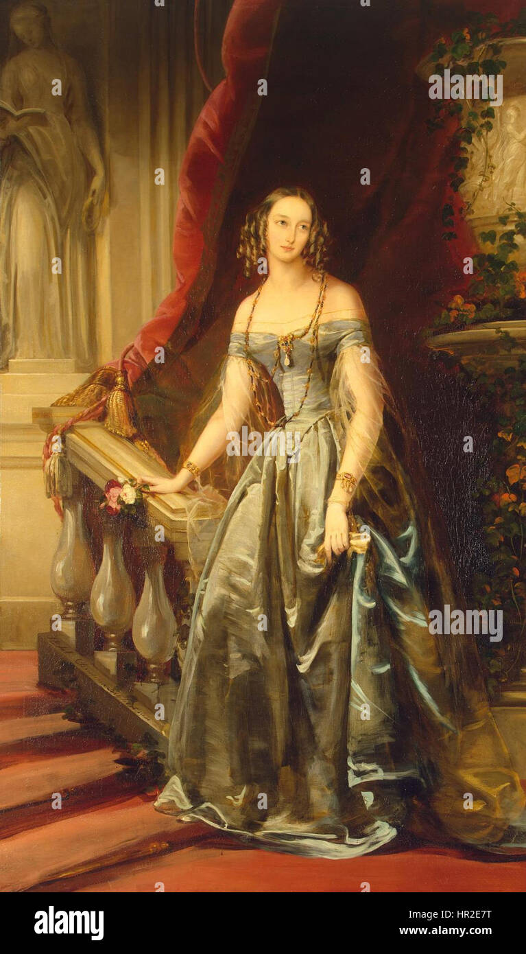 Olga Nikolaïevna de Russie par C.Robertson (1841), l'Hermitage Banque D'Images