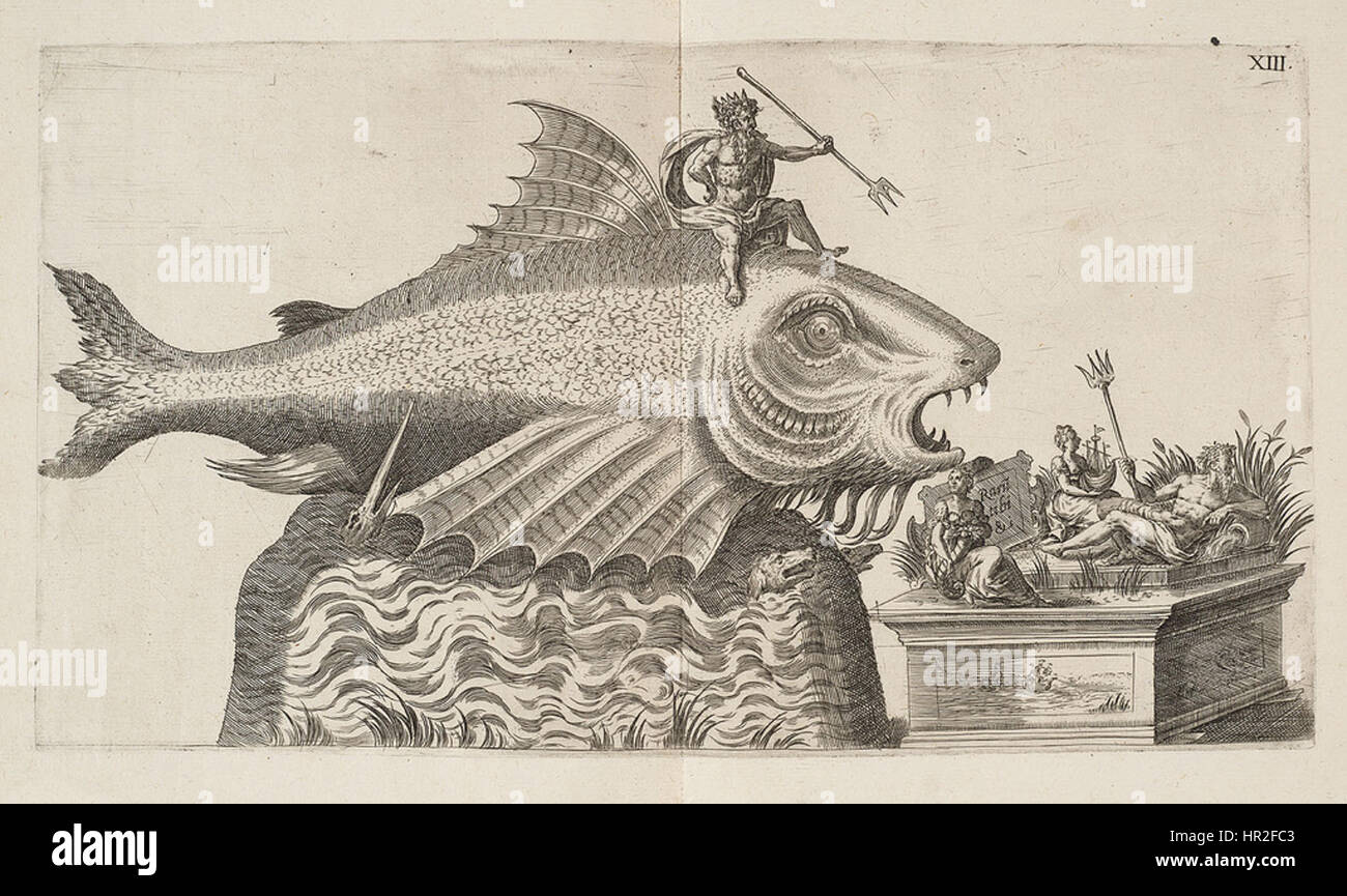 Neptune et la baleine Anvers 1582 Banque D'Images