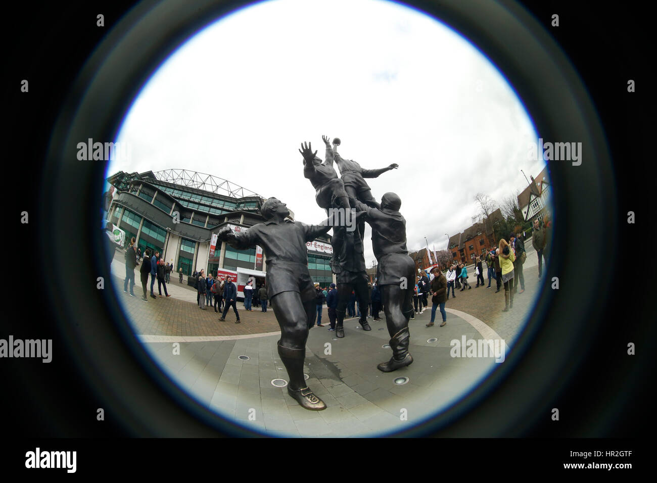 Vue générale des valeurs fondamentales de la sculpture avant le match du Tournoi RBS 6 Nations au stade de Twickenham, Londres. Banque D'Images