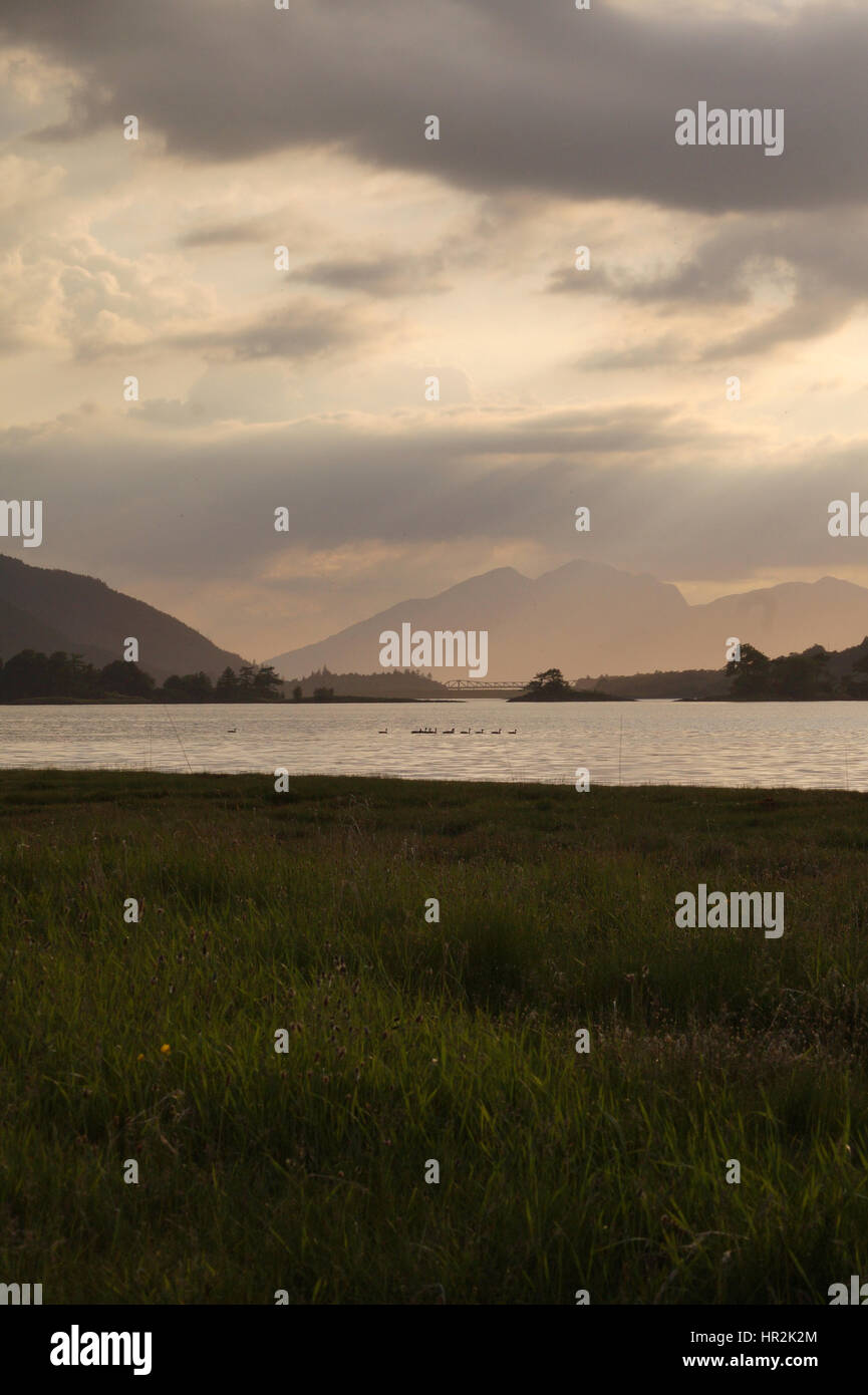 Paysage montagnes Glencoe de Lochs et de vues Banque D'Images