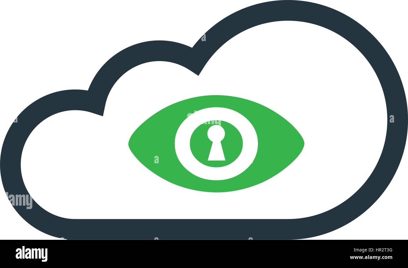Cloud Computing grâce à une icône de sécurité Design Illustration de Vecteur