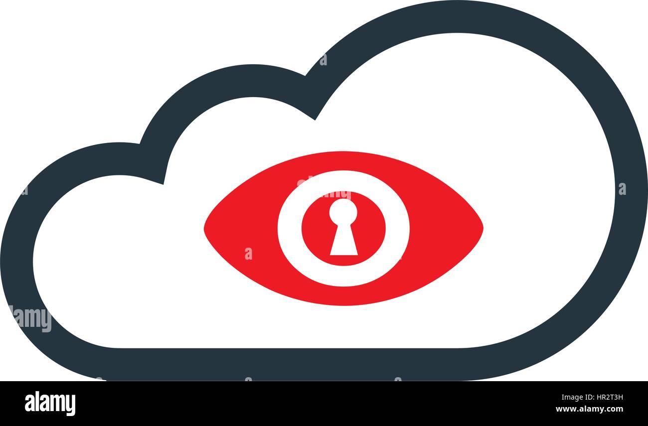 Cloud Computing grâce à une icône de sécurité Design Illustration de Vecteur