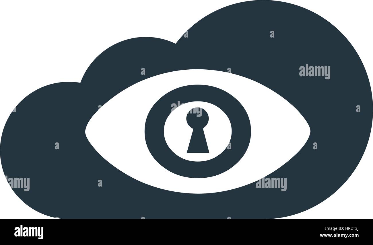 Cloud Computing grâce à une icône de sécurité Design Illustration de Vecteur