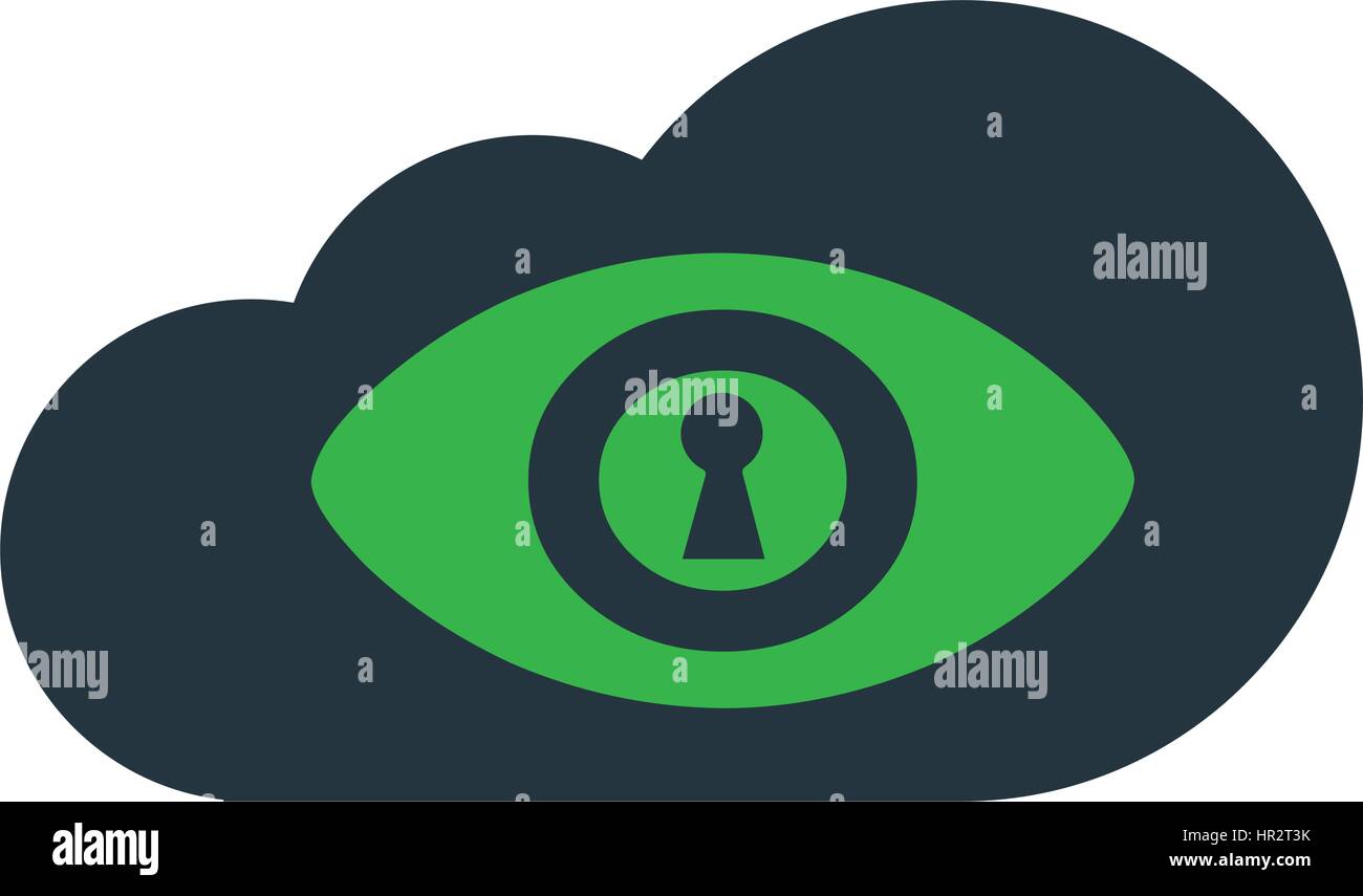 Cloud Computing grâce à une icône de sécurité Design Illustration de Vecteur