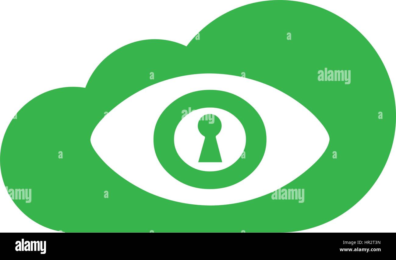 Cloud Computing grâce à une icône de sécurité Design Illustration de Vecteur