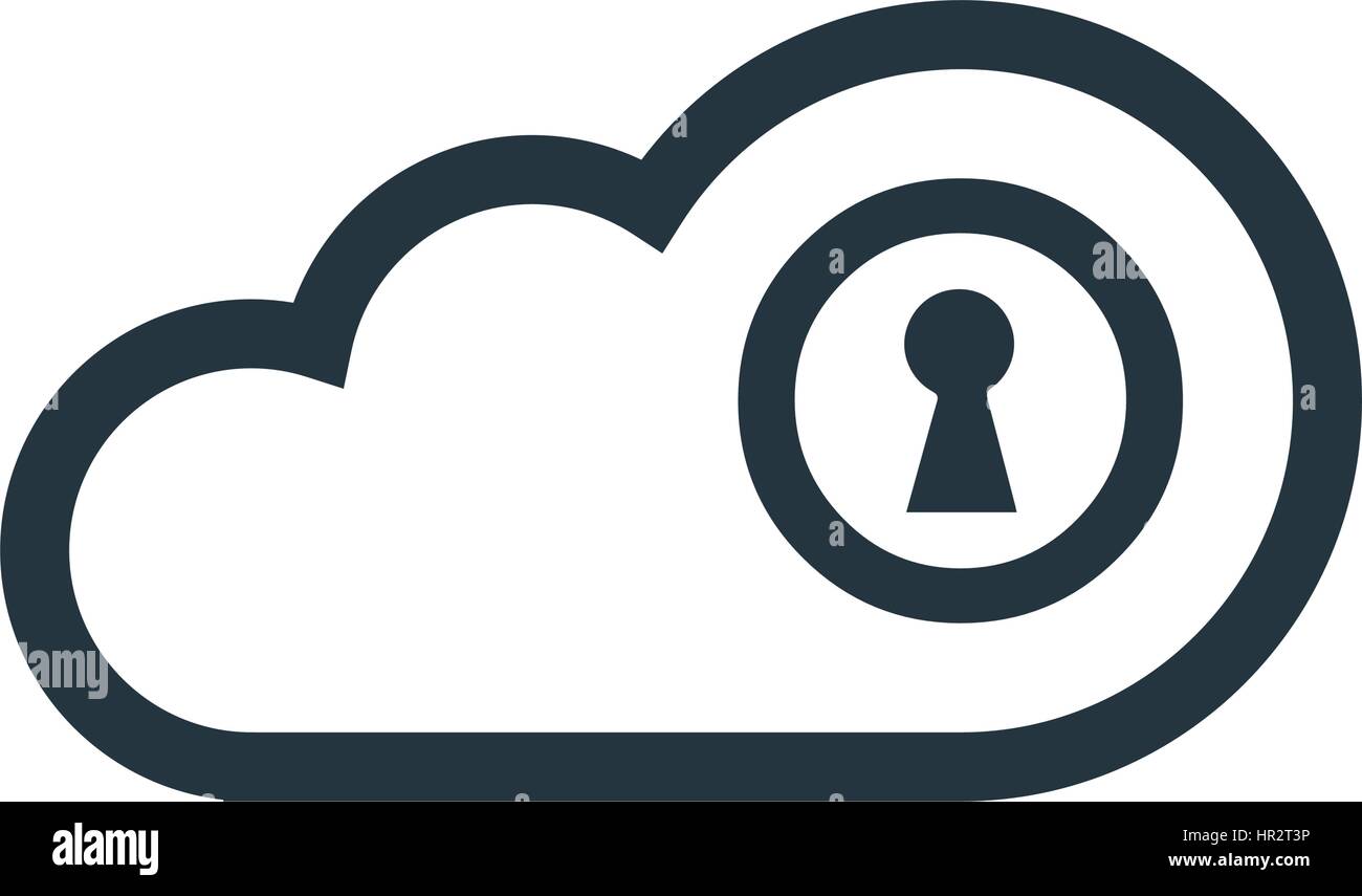 Cloud Computing grâce à une icône de sécurité Design Illustration de Vecteur