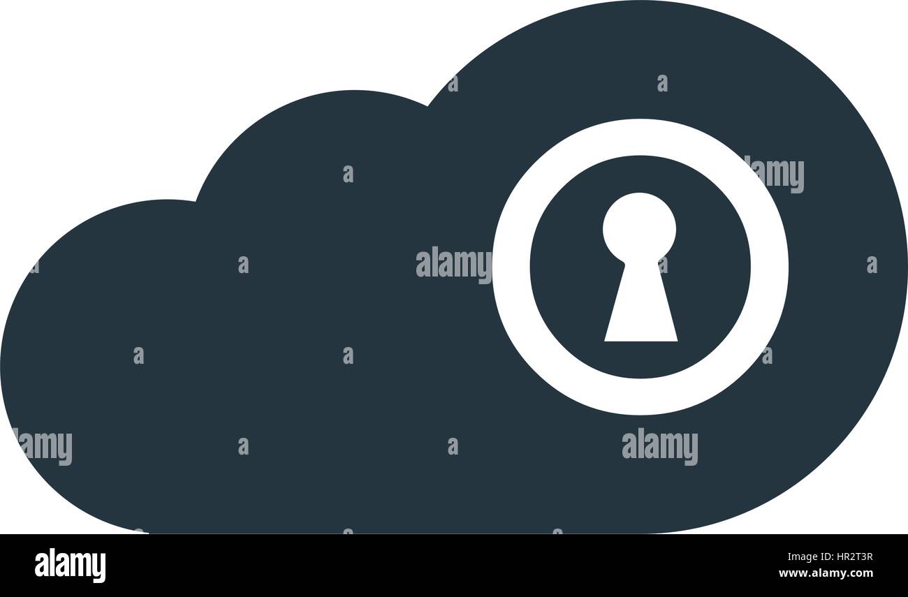 Cloud Computing grâce à une icône de sécurité Design Illustration de Vecteur