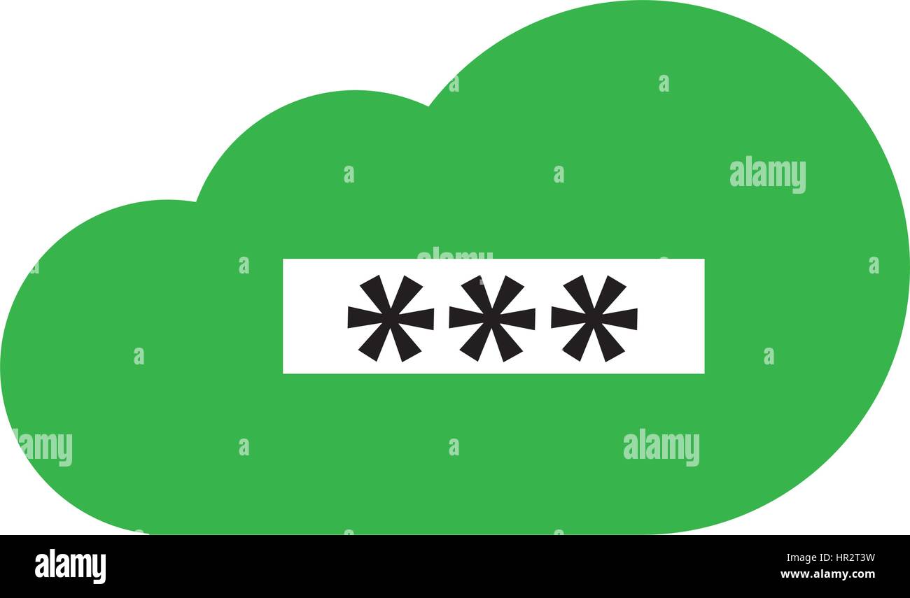 Cloud Computing grâce à une icône de sécurité Design Illustration de Vecteur