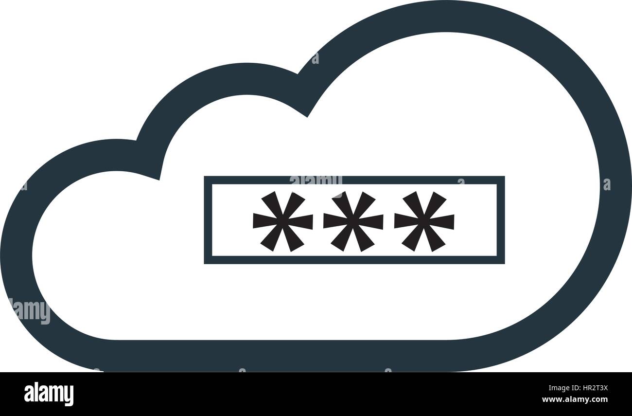 Cloud Computing grâce à une icône de sécurité Design Illustration de Vecteur